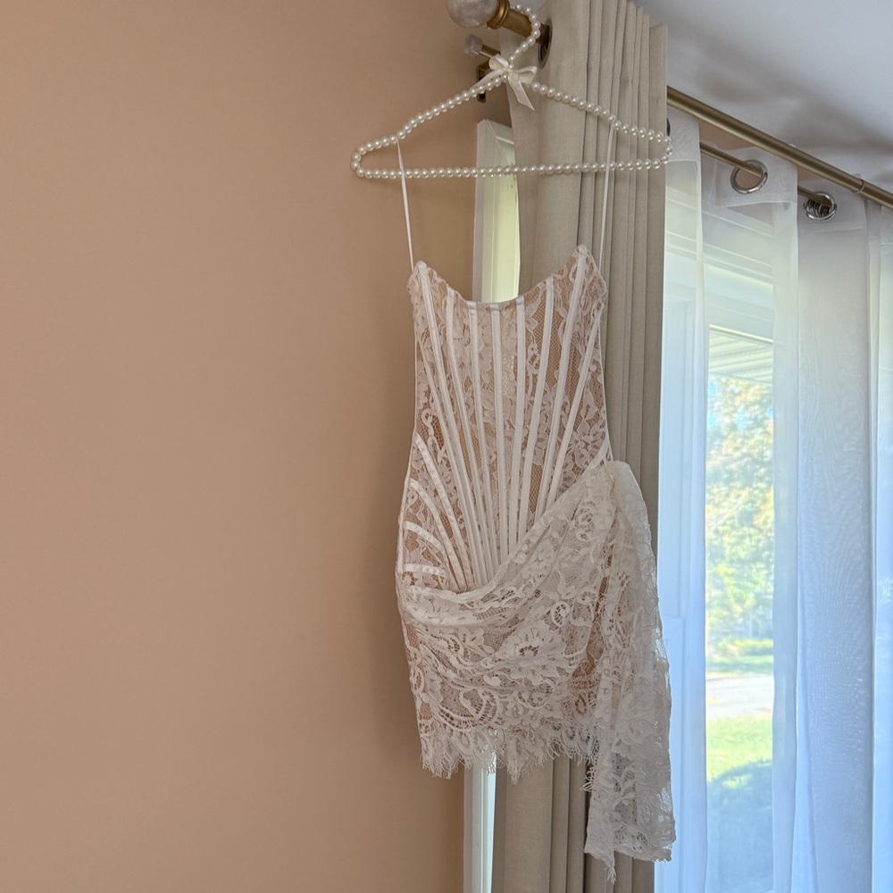 Heiress Mini White Lace Dress